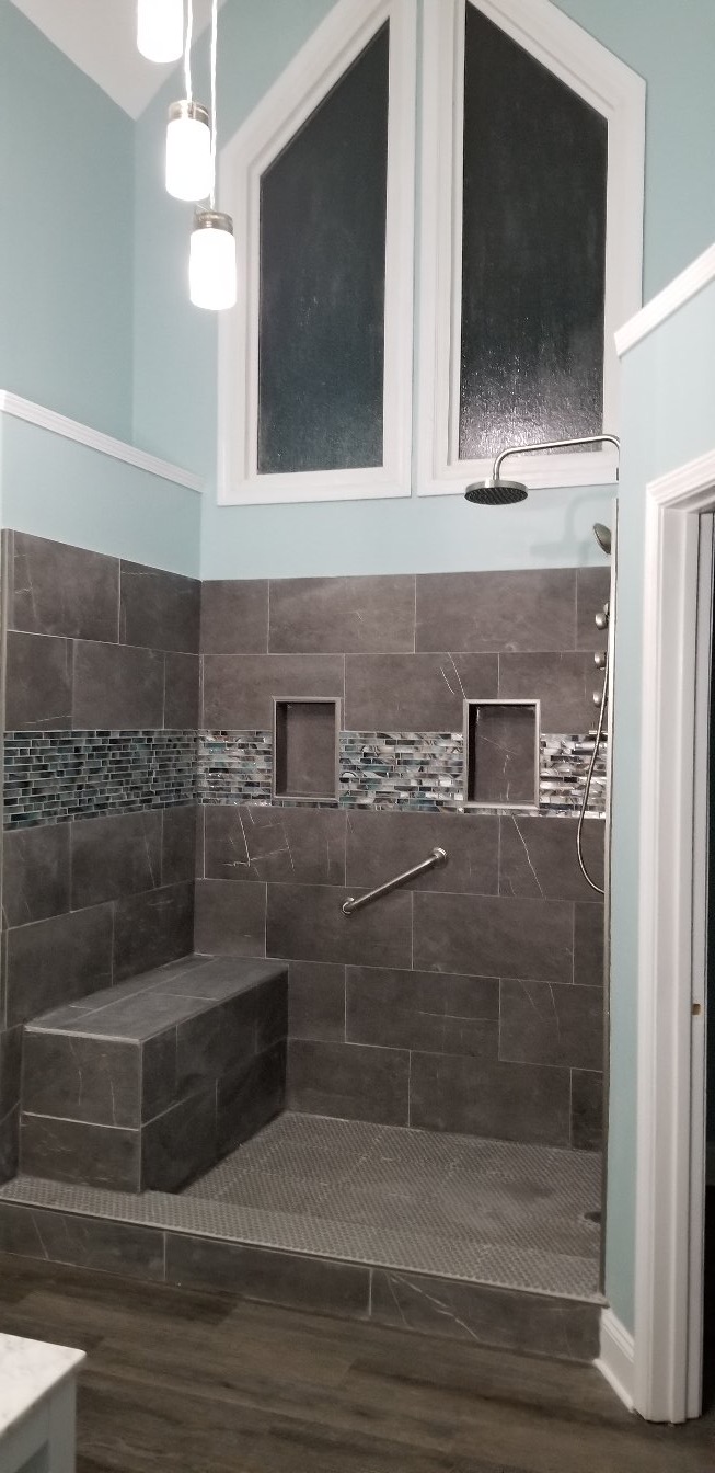 Renovated guest bathroom after gut renovation in Griffin, GA
