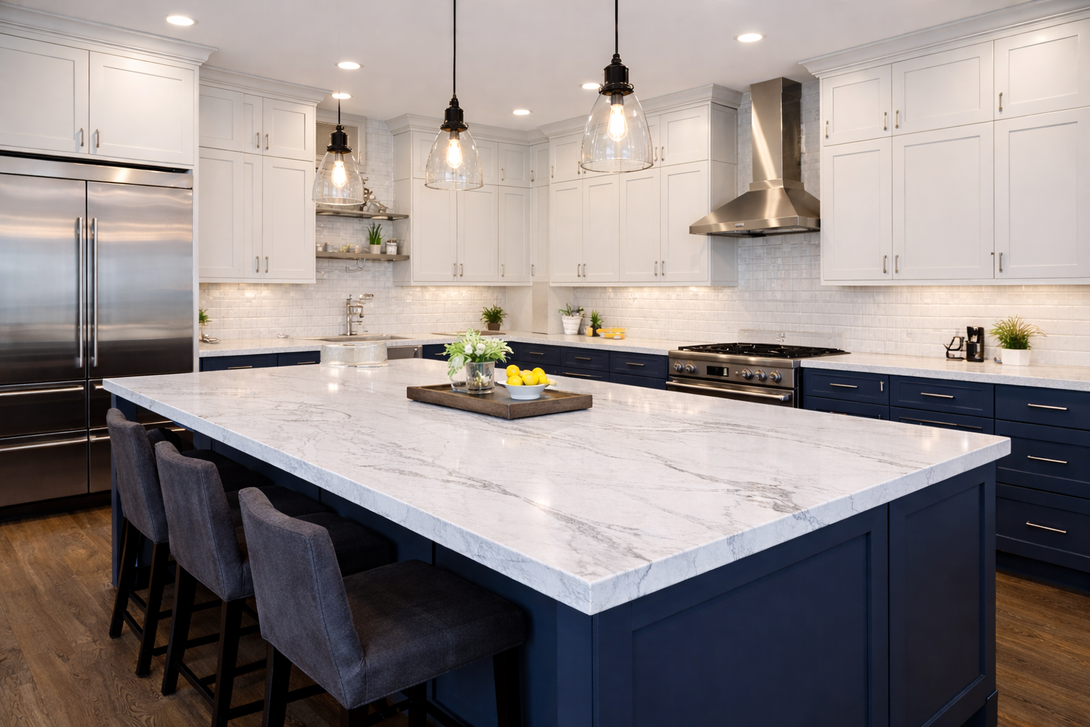 Kitchen lighting refresh in Hampton GA