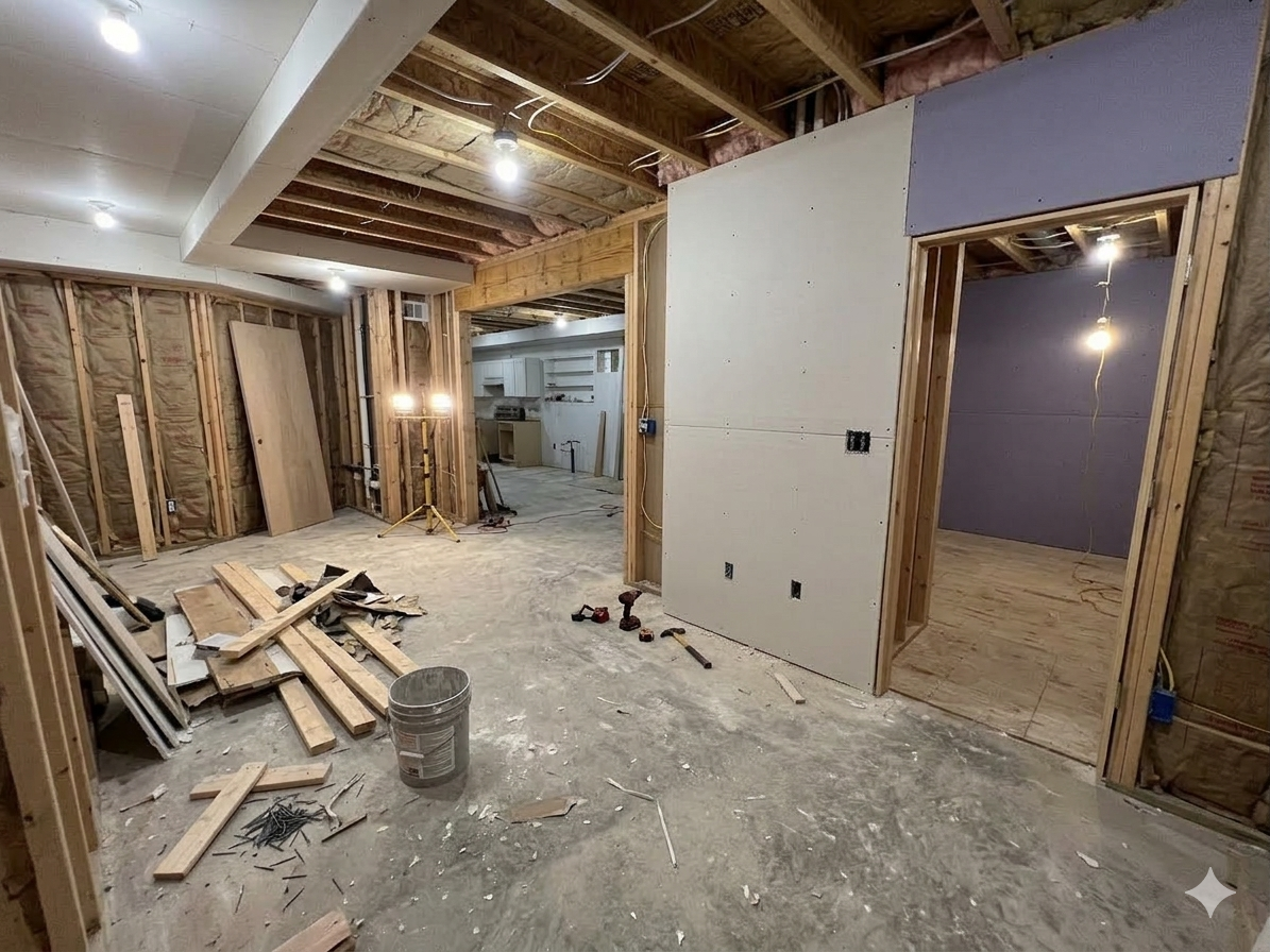 basement finishing before Hampton GA