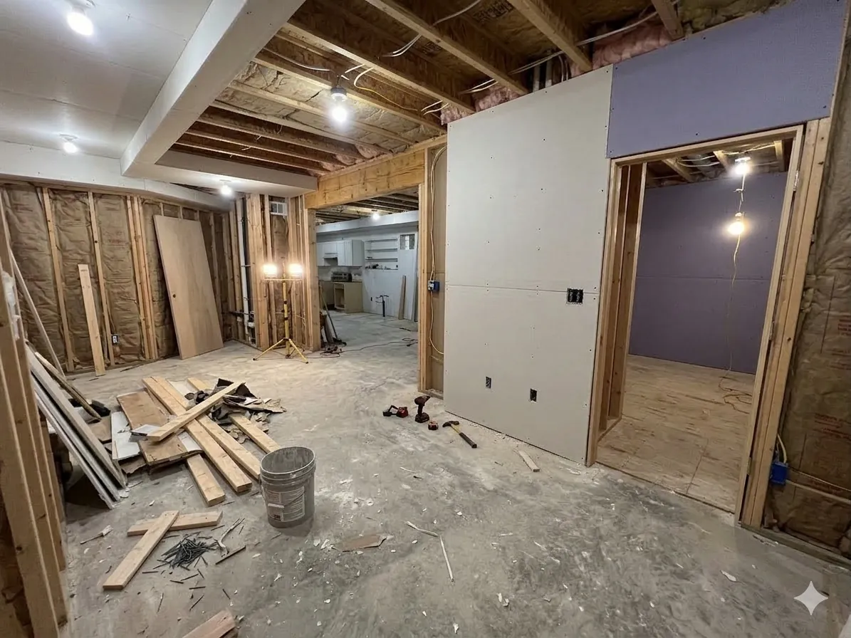 basement finishing before Hampton GA